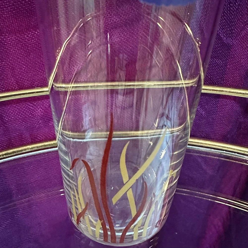 Vintage 1950s–1960s Pheasant Highball Glasses‎ Set of 2 Mid Century Fall Barware